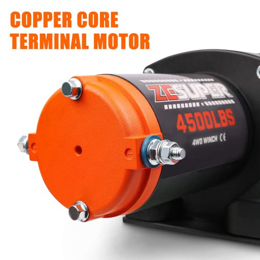 Malacate Impermeable ZESUPER de 4500 lb con Cable de Acero y Guia Hawse, con Control Remoto Inalambrico - Imagen 4