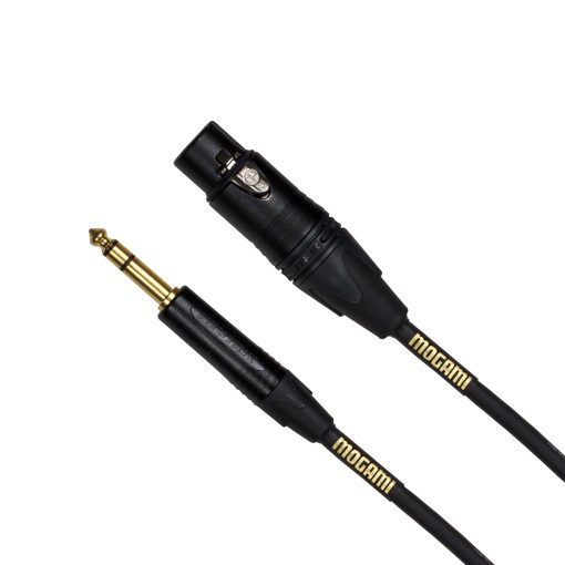 Cable Adaptador de Audio Balanceado Mogami Gold TRS-XLRF-06, XLR-Hembra a 1/4" TRS Macho, Contactos Dorados, Conectores Rectos, 6 Pies