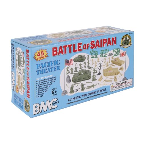 BMC CTS Batalla de Saipan de la Segunda Guerra Mundial - 45 piezas de Soldados de Plastico Tanque de Batalla del Pacifico Playset - Imagen 8