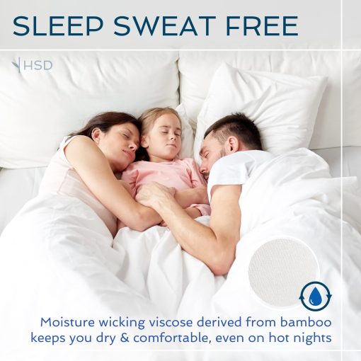 Juego de Sabanas 4 Piezas Hotel Sheets Direct Tamaño King, Sabanas 100% Viscosa de Bambu con 2 Fundas de Almohada, Ropa de Cama de Lujo Transpirable y Refrescante, Suave como la Seda, Gris Claro - Imagen 5