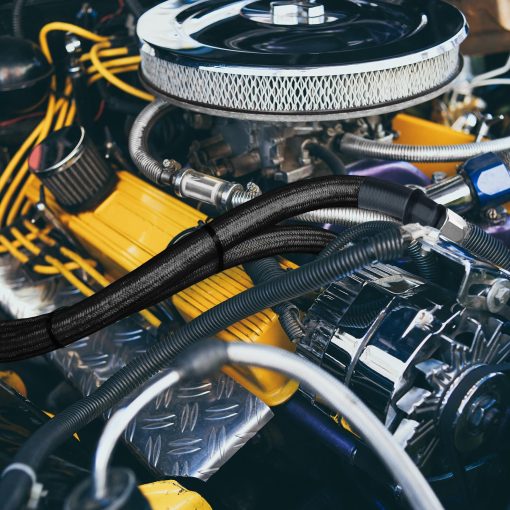 Lineas de Enfriamiento de Transmision de Repuesto para Automoviles MuRealy - Manguera Trenzada de Nylon Negra Mejorada 6AN de 70 pulgadas, Compatible con GM Chevy Ford Turbo 700R4 4L60E 4L65E 4L80E - Imagen 7
