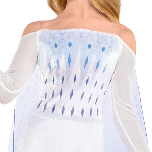 Disfraz de Halloween de Elsa Frozen 2 Epilogo para Ninas, Disney, Talla Pequena (4-6), Incluye Vestido, Capa y Tiara - Imagen 3