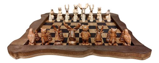 Juego de Ajedrez de Bosque - Tablero de Ajedrez de Madera - Bonito Juego de Ajedrez para Adultos - Juego de Ajedrez Exotico para Decoracion de Cabana de Montana - Imagen 2