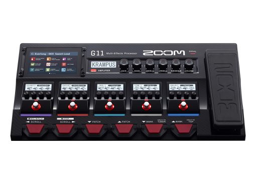 Procesador de efectos multiples para guitarra Zoom G11 con pedal de expresion, interfaz tactil, 100+ efectos integrados, modelado de amplificadores, IR, Looper, interfaz de audio para grabacion directa a la computadora - Imagen 4