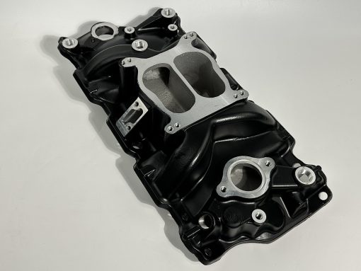 Multiple de admision Dual Plane para SBC Small Block Chevy 350 400 1956-1996 (Negro) - Imagen 7
