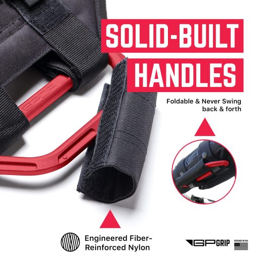 GPCA - GP Grip PRO, Asas Plegables de Aluminio Patentadas para Wrangler 4xe, JL, JT, JK, Sport, Sahara, Rubicon y Gladiator 4DR/2DR 2007-2023, 2 Paquetes, Rojo Fuegos Artificiales - Imagen 5