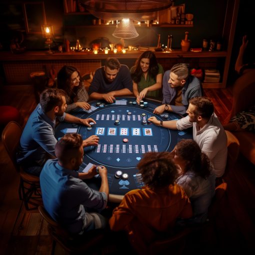 Tapete de Poker Redondo de 47" RUNNING HOT Exclusive Pro: Antideslizante, Duradero, Diseno Plegable con Guia de Probabilidad de Poker - Ideal para Juegos de Casino, Bolsa de Transporte Incluida (Redondo - 47 in) - Imagen 5