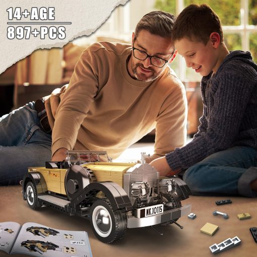 Mould King 10115 Kits de Construccion de Autos Clasicos, Modelo de Auto Vintage, Set de Bloques de Construccion, Regalo para Ninos de 8+ / Coleccionistas Adultos (897+ Piezas, Version Estatica) - Imagen 3