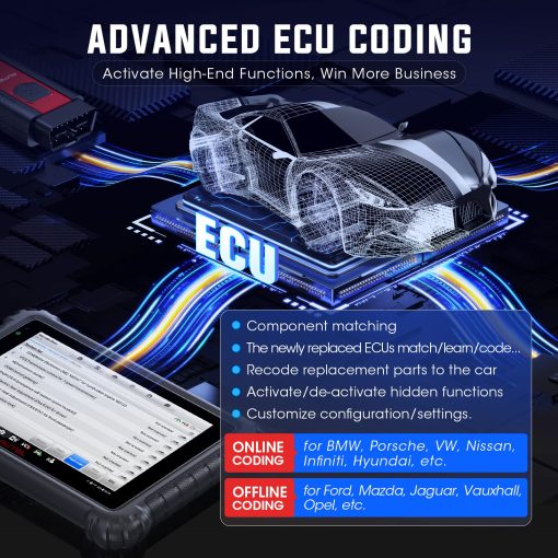 Escaner Autel MaxiCOM MK906 Pro: Actualizacion 2024 de Android 10 de MS906 PRO, Codificacion Avanzada de ECU 36+ Servicios, 3000+ Bidireccionales, Auto Scan 2.0 Actualizacion de MK908S MS906BT MK906BT Trabaja con MV105S/BT506 - Imagen 3
