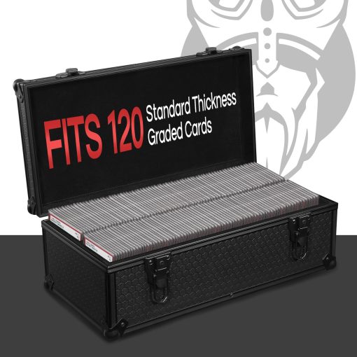 Estuche de Almacenamiento de Tarjetas Gradas | Para mas de 120 Sobres | Diseñado para Tarjetas Deportivas, PSA, Becketts, BGS, SGC, CGC, Toploaders, One-Touch, Etc. Proteccion Fuerte, Caja con Cierre, Incluye Bloques de Espuma - Imagen 3