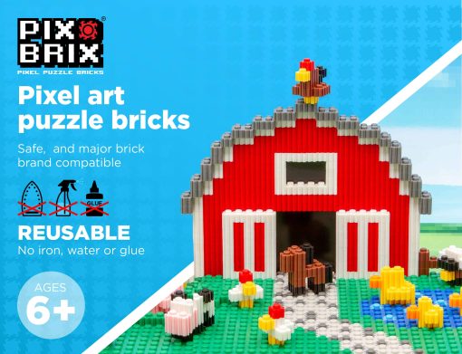 Pix Brix Puzzle de Pixel Art ? Contenedor de 6,000 Piezas de Pixel Art, Paleta de 12 Colores Claro ? Bloques de Construccion Entrelazados, Crea Construcciones 2D y 3D Sin Agua ni Pegamento ? Juguetes Stem, Edades 6 Plus - Imagen 2