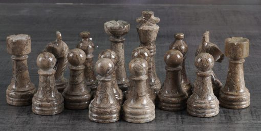 Piezas de Ajedrez de Marmol Radicaln Oceanic y Blanco de 3.5 Pulgadas Rey Figuras Hechas a Mano 32 Piezas de Ajedrez - Adecuadas para Juego de Ajedrez de 16-20 Pulgadas - Juegos de Mesa - Imagen 3