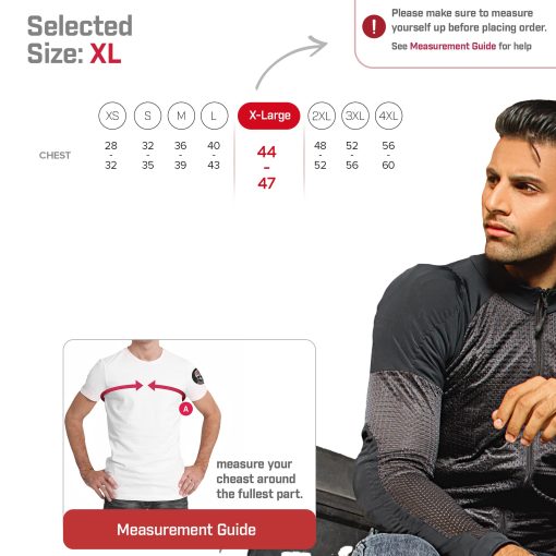 Camisa de Armadura para Motocicleta WICKED STOCK para Hombres y Mujeres - Camiseta de Proteccion con Armadura Corporal - Camiseta Protectora Acolchada para Montar (Gris, Extra Grande) - Imagen 3
