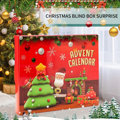 Calendario de Adviento de Navidad, Regalo de Navidad 2024, Adornos de Calendario de Cuenta Regresiva de Navidad - Set de 24 Piezas de Adornos de Navidad de Peluche angel Santa Claus Muneco de Nieve Reno Mini arbol de Navidad - Imagen 7