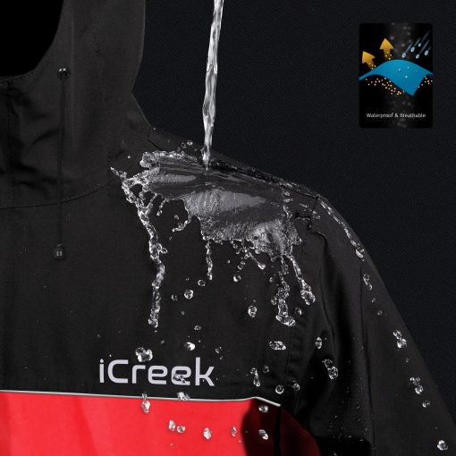 Trajes de lluvia para motocicleta iCreek para hombres y mujeres Impermeable Anti-tormenta Abrigo de lluvia de alta visibilidad para ciclismo, golf, pesca, M - Imagen 4