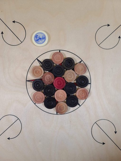 Juego de Mesa Carrom STAG Hobby con Monedas y Striker - Imagen 4