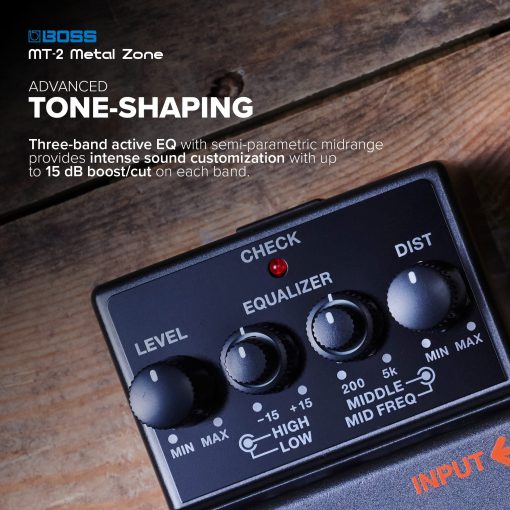 Pedal de distorsion Boss MT-2 Metal Zone para guitarra - Imagen 3