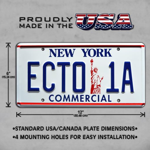 Ghostbusters Afterlife | ECTO | Paquete de 3 placas de matricula estampadas en metal - Imagen 4