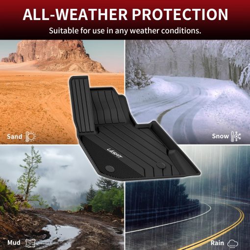 Tapetes para piso LASFIT para BMW X3 2018-2024 / BMW X4 2019-2024, Personalizados de TPE para todas las estaciones, Filas delanteras y traseras, Negro - Imagen 5