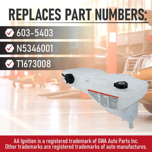 Botella de Tanque de Deposito de Refrigerante de Repuesto - Compatible con Camiones Kenworth y Peterbilt - W900, T800, T660, T600, 389, 388, 384, 382, 377, 365, 348 - Reemplaza 603-5403, N5346001, T1673008 - Imagen 3