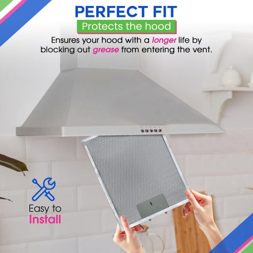 Filtro de Campana Extractora de Repuesto para SB08087294 11.75 x 9.40 Pulgadas Filtro de Grasa de Aluminio para Campana Extractora Broan - Filtro de Aire para Campana de Cocina Entering Stove Hood Vent Filter - Imagen 5