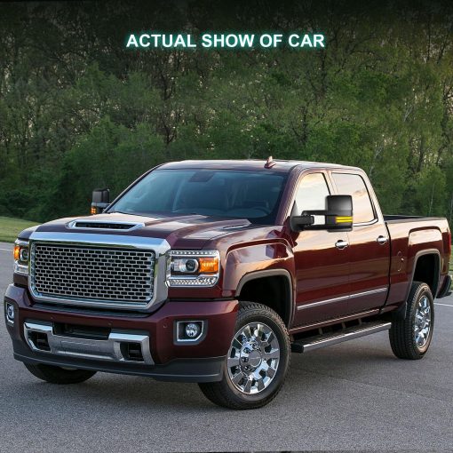 Espejos de remolque SCITOO para 2014 2500 HD 3500 HD 2007 Pickup Tahoe Suburban Avalanche Yukon XL 2008-2013 Denali con luces de reversa, senal de giro con flecha, control de potencia y calefaccion - Imagen 5