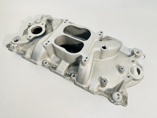 Colector de admision de doble plano para SBC Small Block Chevy 350 400 1956-1996 (Natural) - Imagen 4