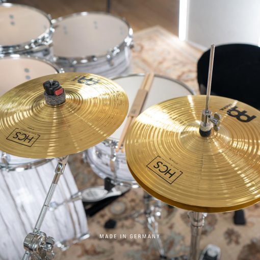 Set de Platillos Meinl Cymbals HCS para Bateria con 13" Hihats, 14" Crash, Mas 10" Splash Gratis, Baquetas, Lecciones - Hechos en Alemania - Laton Duradero, Garantia de 2 Anos, Acabado Tradicional (HCS1314) - Imagen 6