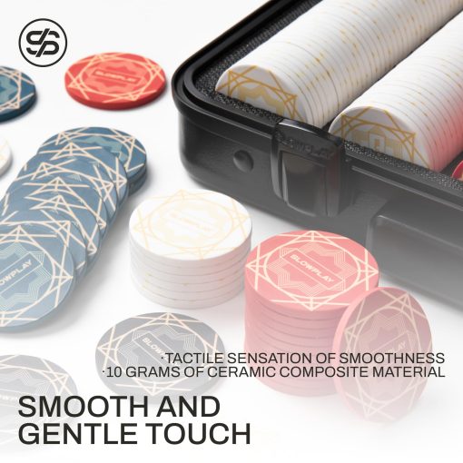 Set de Fichas de Poker de Ceramica SLOWPLAY Nash para Texas Hold'em, 500 PCS [con Valores Numerados], Fichas de Poker de 43mm, 12g Cada una | Incluye un Estuche de Fichas de Alta Calidad con Cubierta Extra Duradera de Policarbonato Aleman - Imagen 3