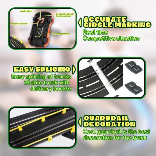 Juego de Pista de Carreras de Coches a Escala ? Rompecabezas para Ninos ? Pista de Carreras Flexible para Ninos ? Juego de Coches de Carreras Electricos, Pista de Carreras, Coches de Carreras, Pistas de Carreras y Accesorios - Regalos - Imagen 5