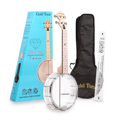 Ukelele de 4 Cuerdas Gold Tone Little Gem, Derecho, Claro (LG/D)