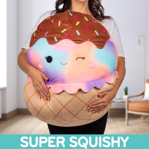 Squishmallows Original 20-Inch Jumbo Glady The Rainbow Ice Cream - Peluche Oficial de Jazwares - Juguetes de Peluche Coleccionables, Suaves y Esponjosos - Agrega a tu Escuadron - Regalo para Niños, Niñas y Niños - Imagen 3