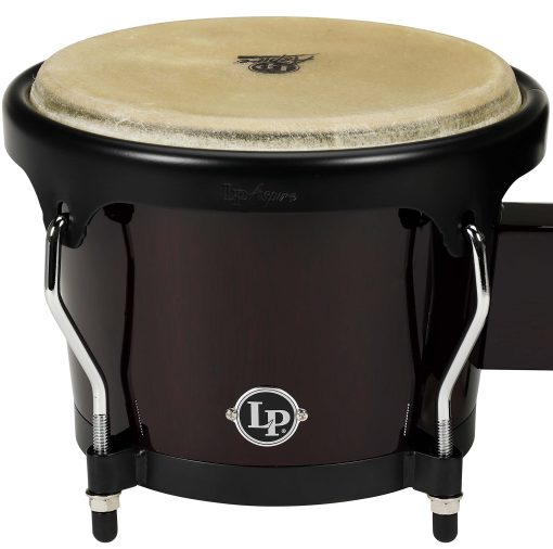 Bongos LP LPA601 Aspire Oak con Hardware Negro en Madera Oscura - Imagen 4