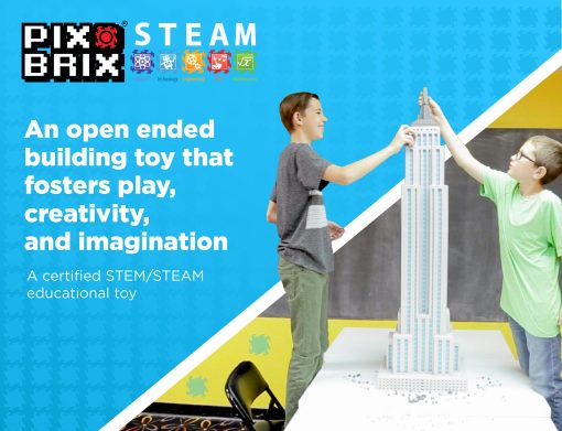 Pix Brix Pixel Art Puzzle Bricks ? 6,000 Piezas de Pixel Art en un Contenedor, Paleta de 12 Colores Oscuros ? Ladrillos de Construccion Entrelazados, Crea Construcciones 2D y 3D Sin Necesidad de Agua o Pegamento ? Juguetes STEM, Edades 6 Plus - Imagen 6