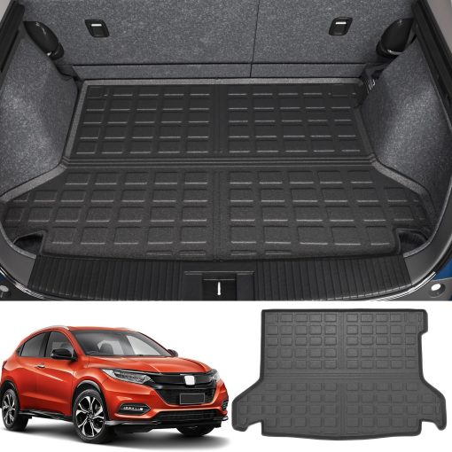 Powoq Protector de maletero compatible con Honda HRV 2016-2022 Alfombrilla de maletero de TPE Reemplazo de alfombrilla de maletero para Honda HRV Accesorios (2016-2022 HRV, Alfombrilla de maletero trasera)
