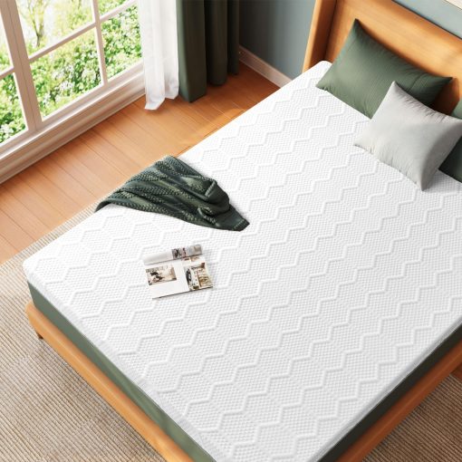 Topper de colchon VISCOFLEX de 4 pulgadas, tamano gemelo, topper de colchon de espuma viscoelastica con gel de alta densidad, mejor soporte de topper de colchon de doble capa para alivio del dolor de espalda y soporte corporal - Imagen 2