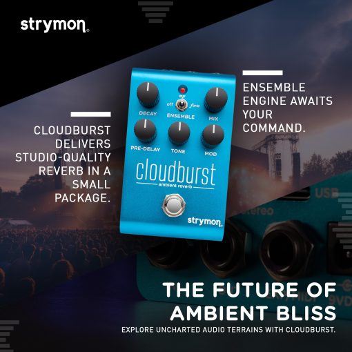 Pedal de Guitarra Strymon Cloudburst Ambient Reverb con Motor de Ensemble, para Guitarra Electrica y Acustica, Sintetizadores, Voces y Teclados - Imagen 5
