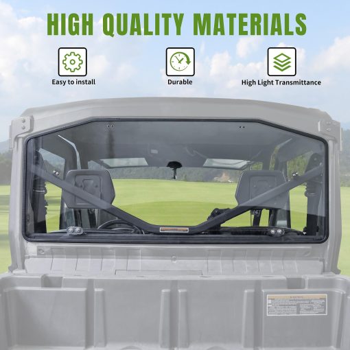 Parabrisas trasero SAUTVS para Can Am Defender, Panel trasero de proteccion completo resistente para Can-Am Defender HD5 HD7 HD8 HD9 HD10 Max 2016-2024 Accesorios - Imagen 2