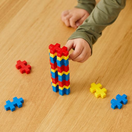 PLUS PLUS BIG - Set de Juego Abierto - 400 Piezas en Recipiente de Almacenamiento - Mezcla de Colores Basicos, Juguete de Construccion STEM, Bloques de Rompecabezas Grandes Entrelazados para Ninos Pequenos y Preescolares - Imagen 4