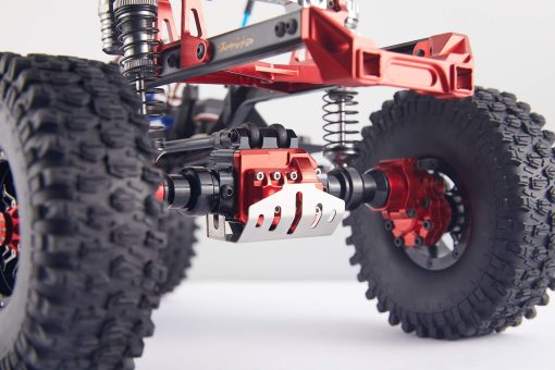 Conjunto de Carcasa de Eje Delantero y Trasero de Aleacion de Aluminio para Coche Crawler RC 1/10 Traxxas TRX4, Reemplaza la Carcasa de Ejes de Plastico Original (Negro) - Imagen 6