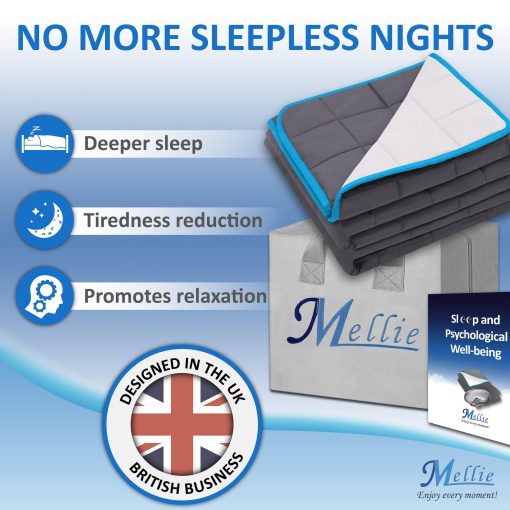 Mellie Luxury Adult Weighted Blanket - Manta Ponderada para Adultos de Lujo con Bolsa de Viaje (80x87 | 20 lbs | Manta Solamente) - Imagen 7