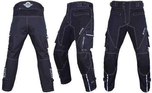 Pantalones de motocross para hombre con armadura, alta visibilidad, para montar en motocicleta de tierra, en carreras de doble deporte, en ATV, MX, BMX (NEGRO, CINTURA 40"-42" ENTREPIERNA 34") - Imagen 7