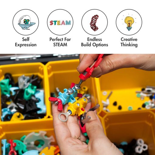 Kit de Familia Off Bits Steam Toys, Juegos Educativos de Construccion de Juguetes para Stem para Clase, Conjuntos de Construccion de Juegos y Diversion en Grupo, Regalos de Navidad y Cumpleaños para Niños de 6 7 8 9+ - Imagen 3