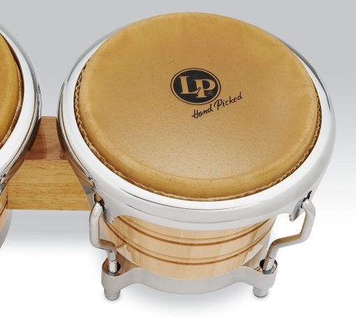Bongos LP Generation II de Latin Percussion, Natural/Chrome - Imagen 3