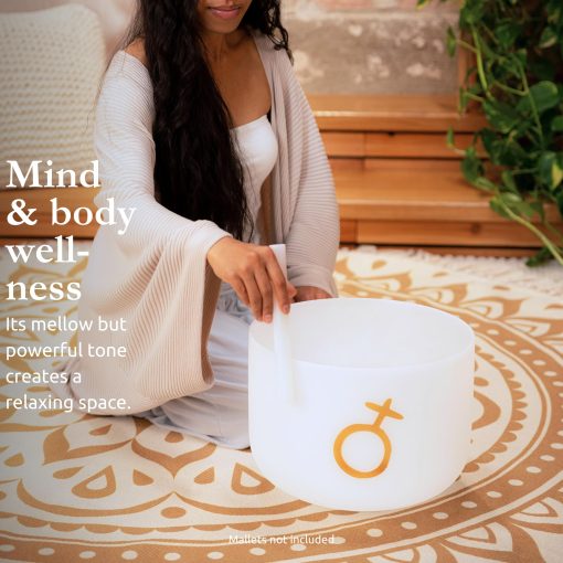 Tazon de canto de cristal Meinl Sonic Energy 12" Nota F Tierra Platonica Cuenco Sonoro de Cuarzo de Alta Pureza - para Meditacion, ASMR, Terapia de Sonido, Yoga - Imagen 2