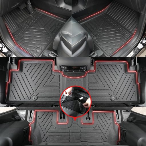 Forro para maletero Xipoo compatible con Hyundai Palisade 2020-2024 con alfombra trasera para respaldo y alfombra para piso - Accesorios para Hyundai Palisade (Forro para maletero de respaldo y alfombra para piso) - Imagen 4