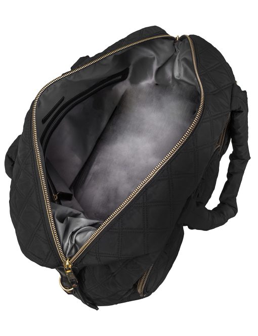 Bolso de Viaje Weekend Joan & David para Mujer Ligero Acolchado en Diamante con 3 Bolsillos (Negro) - Imagen 3
