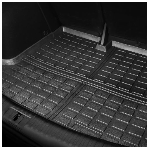 Set de Tapetes de Piso de 2 Filas y Forro para Maletero para Nissan Kicks 2018-2023 2024 Negro de Yonugli, Protector de Goma para Todo Clima - Imagen 3
