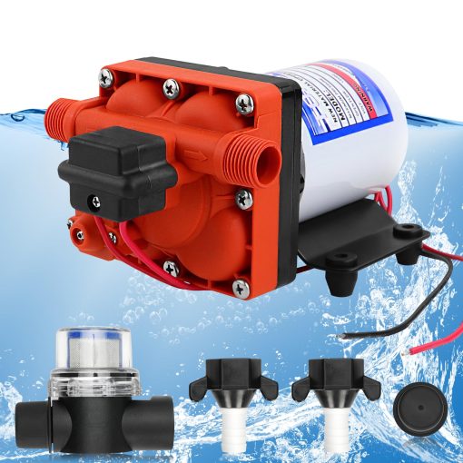 Bomba de diafragma de agua 2088-554-144/2088-422-144 12 Voltios DC 3.0 GPM 45PSI, Bomba de agua a pedido para RV Caravana Marino Pulverizador, Bomba de diafragma de presion 12V, ?Incluye filtros desmontables!