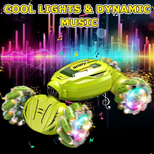 NESTALK Coche de Acrobacias RC con Sensor de Gestos para Ninos de 6 a 12 Anos, Coche Controlado por Mano de 2.4GHz con Luces y Musica Rotacion de 360? Traccion a las Cuatro Ruedas, Regalos de Cumpleanos Geniales para Ninos de 6 a 12 anos - Imagen 4